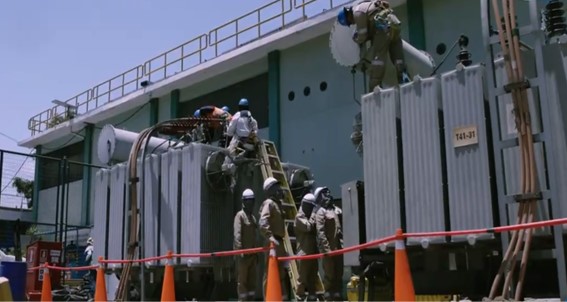 Reparación de Enfriador del Transformador de Potencia TRF-3/FTG-3